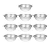 SHERCHPRY 10 Pièces Moule à Bombe de Bain en Alliage D'aluminium Argenté, Poli et Facile à Démouler, Forme Demi-sphère Créative pour Sels de Bain et Savons