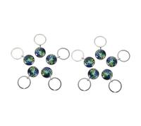 SHERCHPRY 10 Pièces Porte-clés Globe Demi- Système Solaire Planète Terre Pendentif Design Compact Pratique pour Sac Clés Porte-monnaie