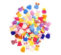 SHERCHPRY 100 Mini Bonnets Tricotés en Laine Douce, Colorés Assortis, Lot pour Loisirs Créatifs, Décoration Poupées et Accessoires Couture, pour Créations DIY et Fêtes
