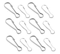 SHERCHPRY 100 Pièces Clip pour Mât de Drapeau, Réglable | Résistant à L'usure la Rouille, Usage Simple, pour Écoles et Lieux Commerciaux, Couleur Argenté
