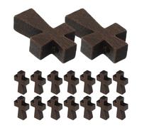 SHERCHPRY 100 Pièces Pendentifs Croix Bois Naturel Mini Crucifix Spirituel pour Bijoux Religieux Charms DIY pour Bracelet et Collier Léger et Élégant pour Cadeaux Foi et Prières