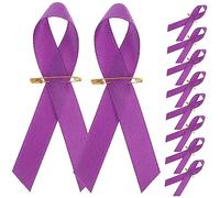 SHERCHPRY 100pièces Broches Ruban Caritatives Anti-violence Cœur Tissu Ruban Paix Lot De Épingle à