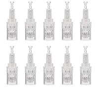 SHERCHPRY 10pièces Aiguille de Rechange pour Micro-aiguille Remplacement Aiguille pour Micro-aiguille Outil de Micro-aiguille Cutané pour Compatible avec Appareils de Microneedling