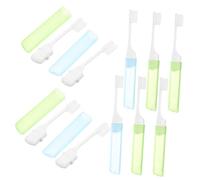 SHERCHPRY 10Pièces Dents de Voyage Pliables Lot de Bleues Vertes pour Nettoyage Oral Portable Lors de Vos Déplacements