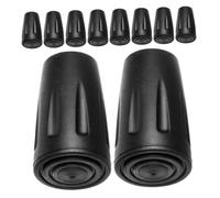 SHERCHPRY 10Pièces Embouts de Canne Caoutchouc Kit de Remplacement Couvre Antidérapants pour Béquille Protection Durable pour Bâtons de Trekking Accessoires