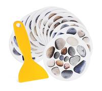 SHERCHPRY 12 Feuilles Autocollants Antidérapants pour Lot de Stickers Pierre Colorés Grattoir Jaune Design Non Glissant pour Sécurité la Salle de Bain