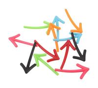 SHERCHPRY 12 Pièces Lot de 12 Aimants Fléchés 3D pour Tableau Blanc et Réfrigérateur, Mini Aimants Magnétiques Colorés pour Salle de Classe, Bureau et Organisation Domestique, Autocollants