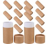 SHERCHPRY 15 Pièces Boîte Papier Kraft pour Bouteilles Huiles Essentielles Contenant un Tube pour Thé Aromathérapie et Rangement Multifonctionnel Pratique et Sécurisé