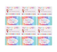 SHERCHPRY 150 Pièces Cartes Perforées Portables Carte Perforée en Papier pour Points Motivation Encouragement et Échange pour t Entreprise Garçon et Filles