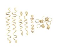 SHERCHPRY 16pièces Anneaux Spirale Dreadlocks Femme Accessoires Pour Tresses Viking Clips à Cheveux De Bijoux De Coiffure
