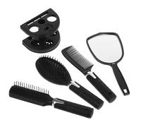 SHERCHPRY 1ensemble Miroir De Maquillage Vintage Avec Peigne Et Support De Rangement Complète Coiffeuse Et Décoration De Table Noir