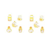 SHERCHPRY 2 Ensembles Moon Cat Badge Broche Animal Chat Décoration De Broche De Sac À Sac À Broche Broches De Chat Animal Broche Écusson De Sac Alliage (fer) 5 Pièces * 2