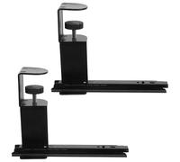 SHERCHPRY 2 Ensembles Support de Bureau pour Clavier en Fer Noir Bras D'extension Réglable pour Confort Amélioré et Prolongateur de Surface Pliable
