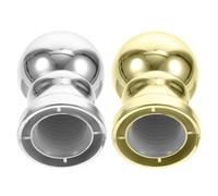 SHERCHPRY 2 Pièces Boule de Finition Élégante pour Mât de Drapeau en Abs Résistante à l'usure Rotation des Drapeaux, Accessoire pour Décoration Extérieure