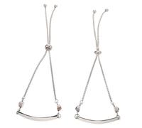 SHERCHPRY 2 Pièces Bracelets pour Couples Acier Inoxydable Bangles Délicats Ajustables avec Surface pour Gravure Personnalisée Accessoire Durable pour Occasions Spéciales