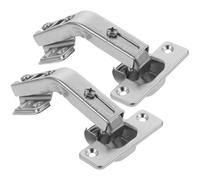 SHERCHPRY 2 Pièces Charnières Invisibles pour Portes D'armoires Angle 135° en Fer Argenté Structure Stable et Couverture Complète pour Meubles Cuisine