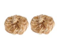 SHERCHPRY 2 pièces Chignon Élastique Femme Postiche Bou sordonné pour Cheveux Accessoire Coiffure Naturel et Volumineux