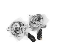 SHERCHPRY 2 Pièces Élastiques Téléphone Spirale Style Chinois Accessoires Cheveux à Motifs Encre Eau pour Femmes et Filles Anneaux de Queue de Cheval Bubble et Tresse