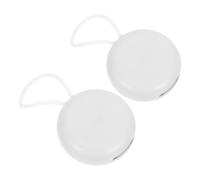 SHERCHPRY 2 Pièces Étui Rond Boîte de Rangement Portable en Plastique Étanche Blanche pour Bouchons D'oreille de Piscine pour Voyage et Organisation