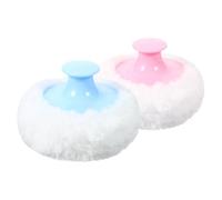 SHERCHPRY 2 pièces Fluffy Powder Puff Set For Care Soft Round Sponge For Even Body Powder Application Reusable And Skin Friendly