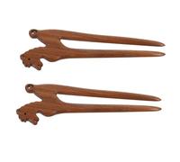 SHERCHPRY 2 Pièces Hair Jewelry Wooden Hair Sticks For Women Lightweight Comfort Artistic Engraving Chinese-style Hairpin Accessories For Elegant Buns And Spring Festivals