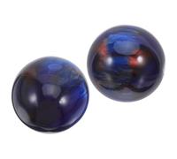 SHERCHPRY 2 Pièces Lot de 2 Balles de Massage en Résine Imitation Marbre 50Mm, Sphères Décoratives Artisanales Bleu Cristal pour Rééducation des Doigts et Exercice Main, Outil Bien-Bureau et