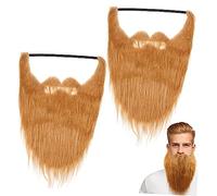 SHERCHPRY 2 pièces Moustaches Fausses Orange pour Fête Halloween Accessoires Cosplay Simulation Réaliste Unisexe Adulte Confortable Couleur Aléatoire Couleur Aléatoire