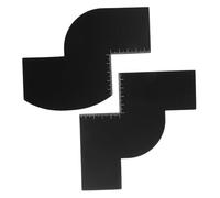 SHERCHPRY 2 pièces Outil de Mise Forme Barbe et Ligne de Cheveux avec Règle Intégrée S et Guide pour Coiffure Maison et Définition Contours