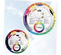SHERCHPRY 2 pièces Palette de Couleur Artistique Roue de Mélange Rotative pour Ongles Guide de Complémentaires et Schémas de pour Manucure et Maquillage