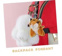 SHERCHPRY 2 pièces Plush Tiger Keychain Set Soft Zodiac Animal Pendant For Backpack And Car Realistic Cute Stuffed Toy Charm For Women And Birthday Gift