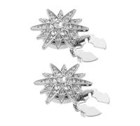 SHERCHPRY 2 Pièces Rhinestone Button Covers For Women Blouses And Jackets Metal Hexagram Embellishments Detachable Sparkly Accessories For DIY Fashion