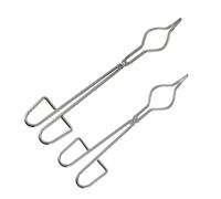 SHERCHPRY 2 Pinces à Creuset en Acier Inoxydable 30 CM et 35 CM Accessoires de Laboratoire pour Béchers et Flacons Résistantes à la Corrosion Usage Sécurisé en Chimie et Sciences