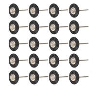 SHERCHPRY 20 Pièces Brosse de Meulage Rotative pour Perceuse, Brosse Métallique de Meulage, Métal et Bristles, Noir, pour Métal et Carrelage, Bricolage et Projets Professionnels