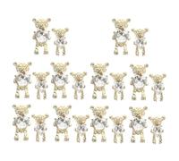 SHERCHPRY 20 pièces Décorations Ongles Ours Doré Nail Art DIY Accessoires Manucure Originales pour Usage Professionnel et Amateur