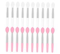 SHERCHPRY 20 pièces Lot de Pinceaux à Silicone Miniatures Applicateurs Maquillage Portables Doux et Réutilisables pour et Masques Blanc et Rose