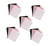 SHERCHPRY 20 pièces Lot de Rangement Non Tissés avec Cordon de Serrage Sac Compressible et Respirant pour Vêtements Chaussures et Accessoires Pochette de Voyage Polyvalente Couleurs Noir