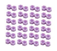 SHERCHPRY 200 pièces Coupes à Colle pour Extensions de Cils Support de Colle pour Cils avec Double Trou Outil Professionnel pour Application Précise et Économique Couleur Violette
