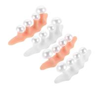SHERCHPRY 2ensembles Séparateur Orteils Silicone Pour Pédicure Lot De Écarteurs Ongles Avec Décor De Perles Outil Des Orteils Pour Éviter Bavures