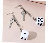 SHERCHPRY 2paires Boucle Oreille Personnalisée Clé Boucle Oreille Lettres Pendante Longue Clé Unique