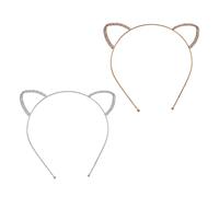 SHERCHPRY 2pièces Bandeau Avec Oreilles De Chat Pour Fille Joli Serre-tête Décoration De Cheveux Cosplay Cerceaux Pour Cheveux Oreilles De Chat