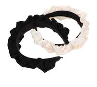 SHERCHPRY 2pièces Bandes Satin Plissées Décoratives Pour Femmes Doubles Lot Pour Lavage Du Visage