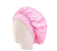 SHERCHPRY 2pièces Bonnet De Nuit Pour Garçon Fille Satin Élastique Pour Garçon Fille Protection Des Cheveux Chapeau De Bain Pour Maison Voyages Rose