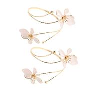 SHERCHPRY 2pièces Bracelets Manchettes Floraux Décoratifs pour Femmes et Filles Bijoux Élégants pour Bras Ouverts Motif Floral Intemporel Ajustement Facile et Confortable