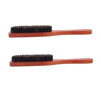 SHERCHPRY 2pièces Brosse à Cheveux Bois Massif Avec Poils De Sanglier Peigne Pour Coiffage Brosse Plate Pour Cheveux Fins Accessoire De Coiffure Pour Maison Et Voyage
