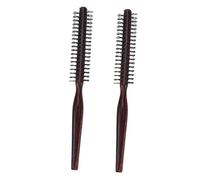 SHERCHPRY 2pièces Brosse à Cheveux Ronde Bois Peigne De Coiffure Professionnel Avec Manche Bois Rainuré Outil De Coiffage Pour Brushing Et