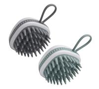 SHERCHPRY 2pièces Brosse à Shampooing Silicone avec Picots Masseur de Chevelu pour Nettoyage et Massage Lot Lanière
