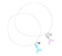 SHERCHPRY 2pièces Collier Sirène Dégradé Pendentifs Océaniques Et Bijoux Rêveurs Pour Plage Et Occasions Spéciales