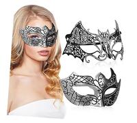 SHERCHPRY 2Pièces Cosplay Argenté Lot de Accessoire de Fête Élégant pour Halloween et Mascarade et Design Unique Exquis