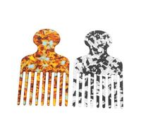 SHERCHPRY 2pièces Lot De Peignes Afro Pour Cheveux Outil De Coiffure Peignes Pour Séparer Et Mèches Couleurs Assorties