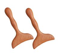 SHERCHPRY 2pièces Outil De Massage Guasha Bois De Santal Planche Pour Visage Et Kit Accessoires De Massage Masseur Facial Portable